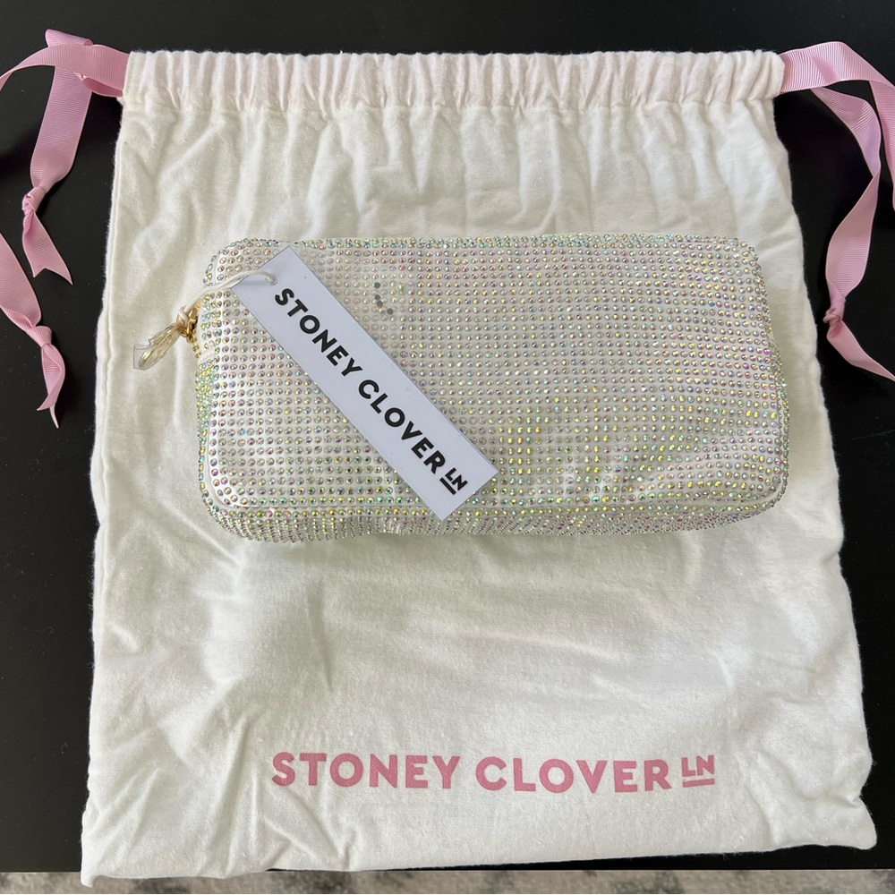 Stoney Clover Lane Small Pouch AB Crystal NWT